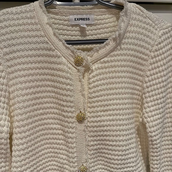 Express Cream Cardigan - Picture 2 of 2